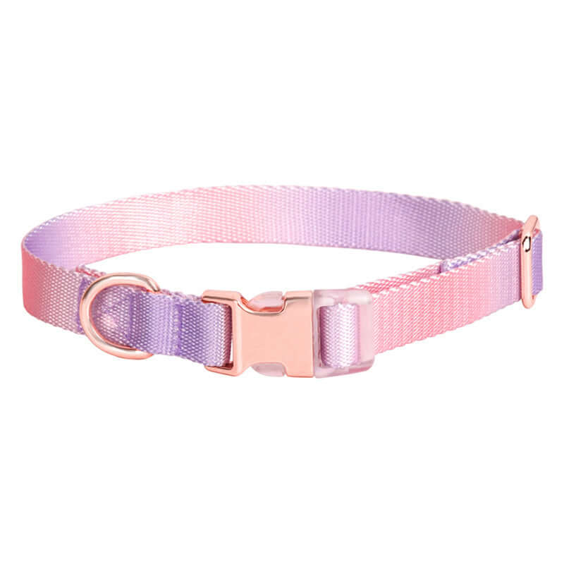 Furevercare Adjustable Nylon Dog & Cat Collar in stylish gradient colors, designed for comfort and durability.