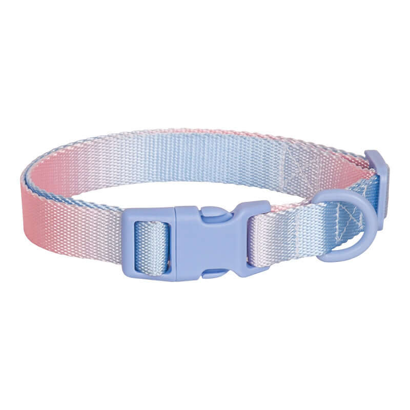 Furevercare Adjustable Nylon Dog & Cat Collar in a stylish gradient design with a secure buckle.