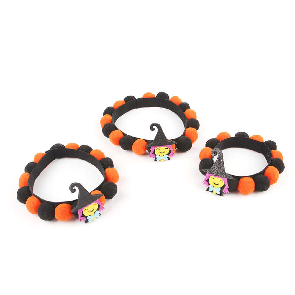 Furevercare Halloween pumpkin fur ball collar accessory for pets