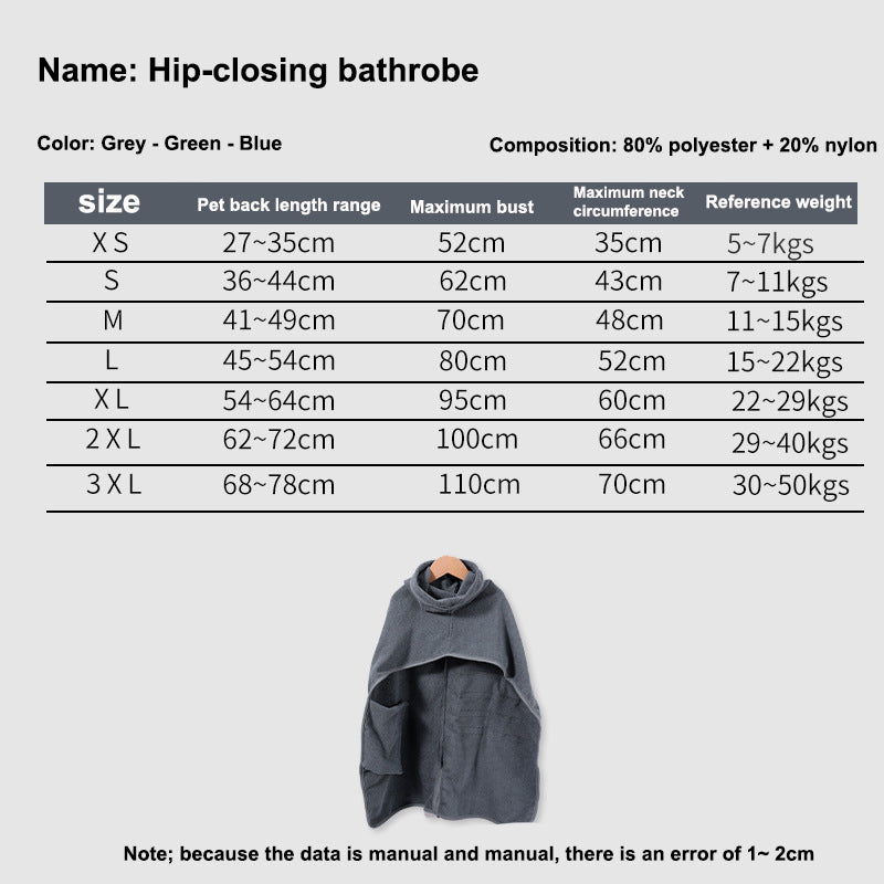 SpaRobe Absorbent Pet Grooming Towel