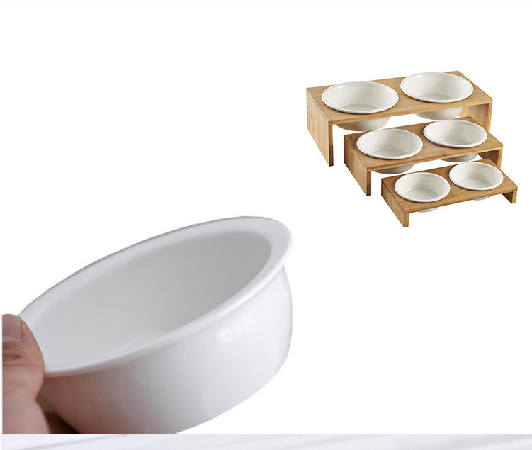 DuoServe Ceramic Pet Bowl Set 
