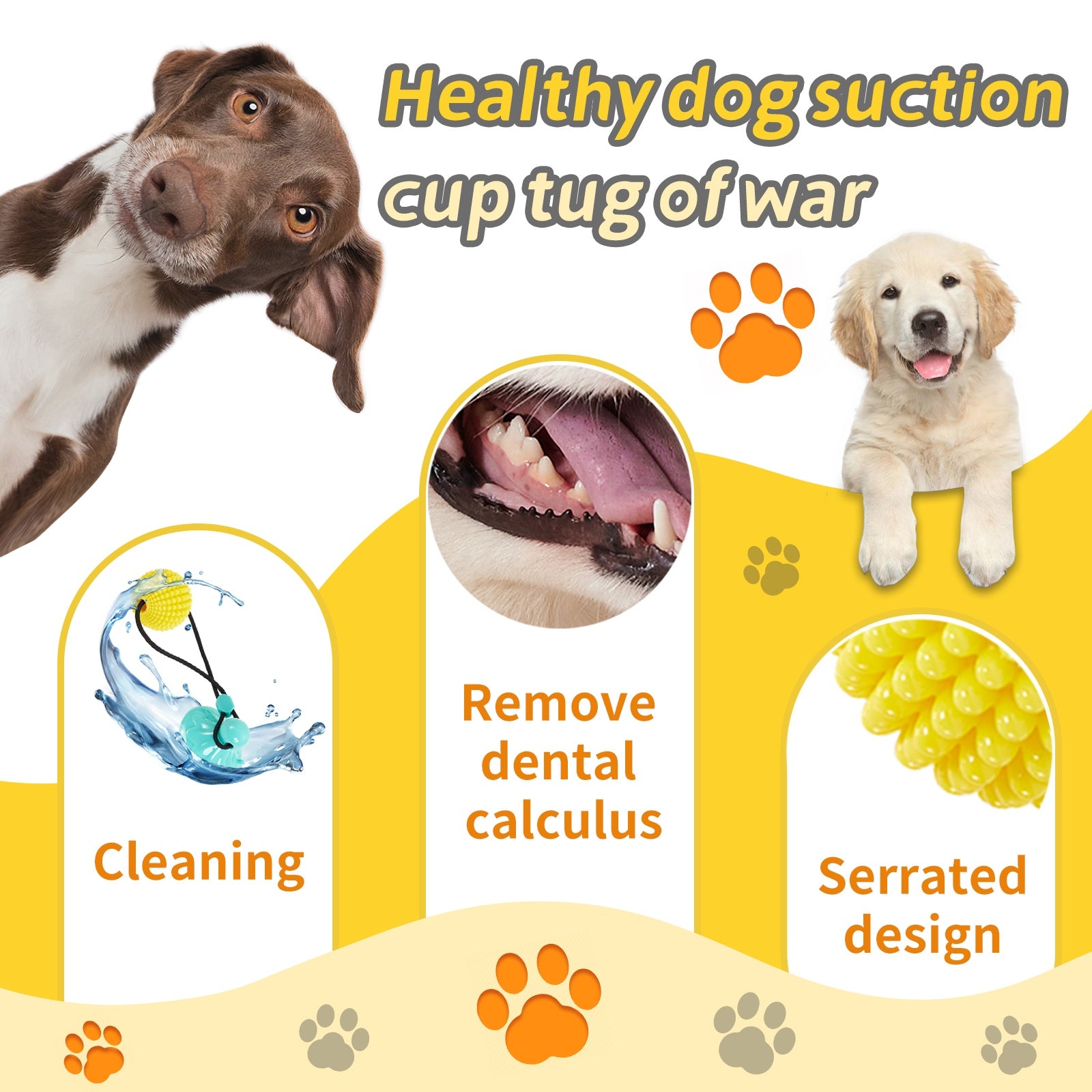 TugNClean Suction Cup Corn Chew Toy